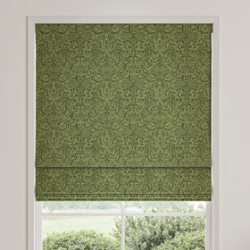 William Morris Acorn Velvet Made To Measure Roman Blind Moss