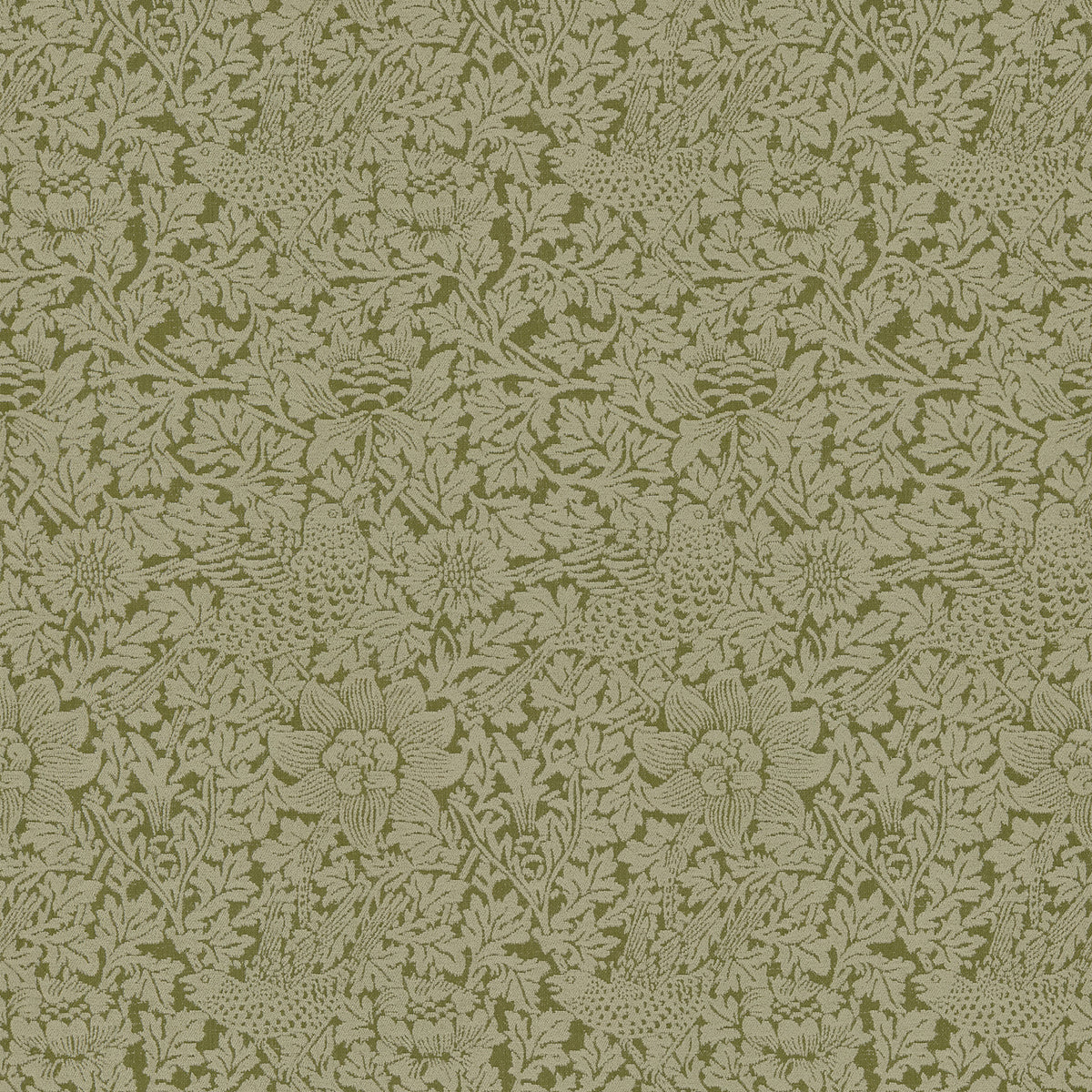 William Morris Bird And Anemone Woven Made To Measure Roman Blind Moss