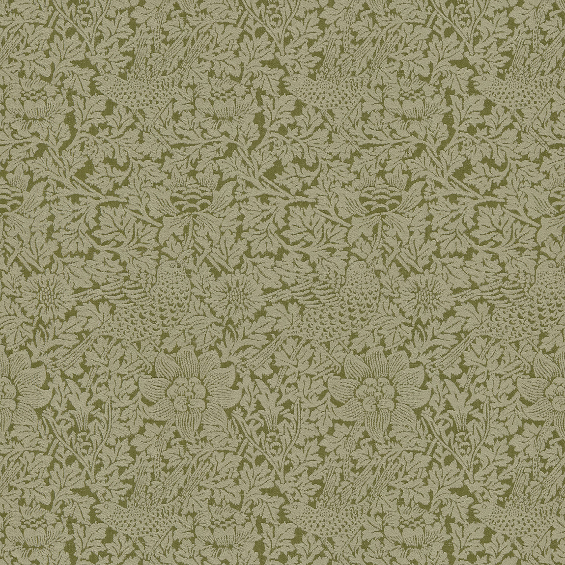 William Morris Bird And Anemone Woven Made To Measure Roman Blind Moss