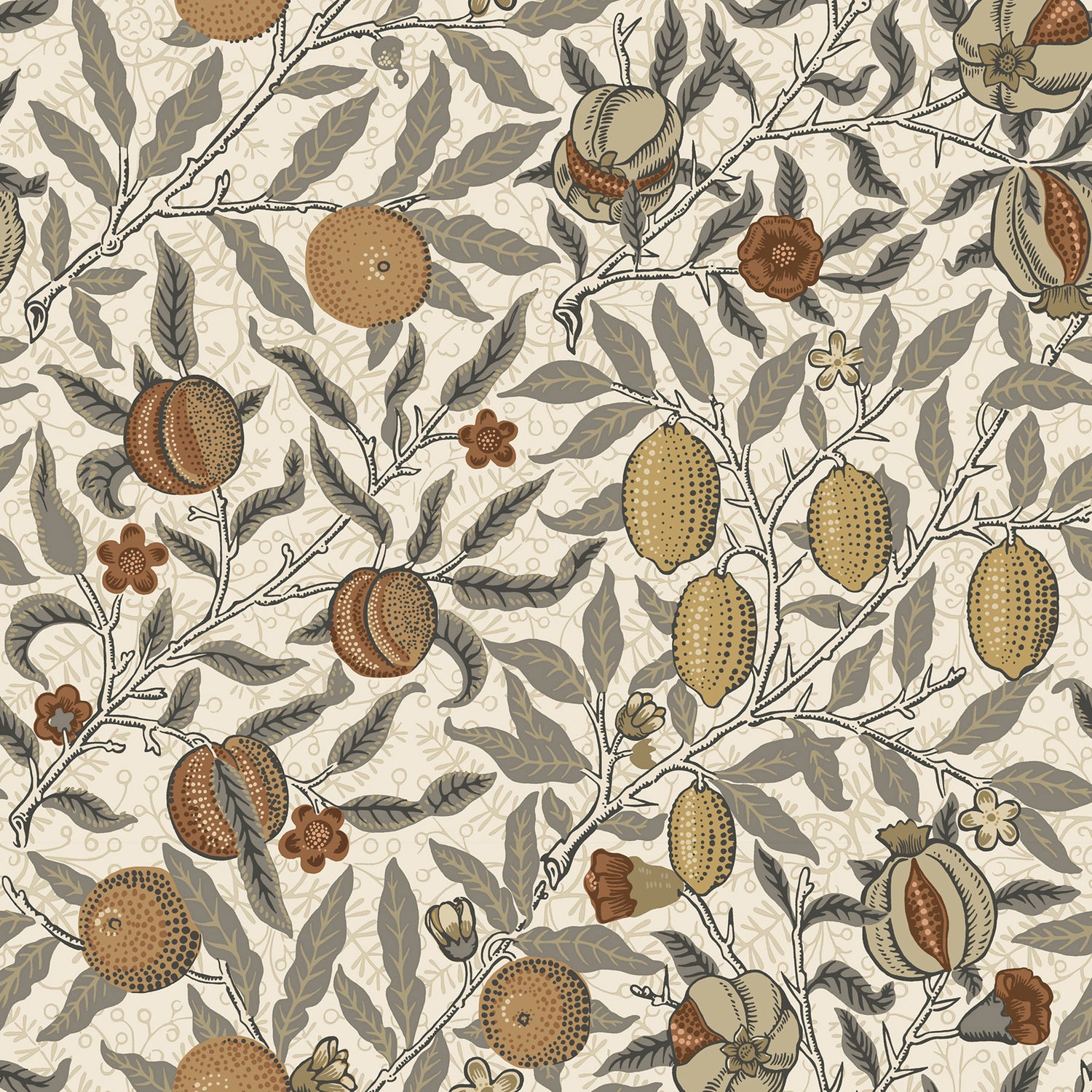 William Morris Fruit Made To Measure Roman Blind Flax