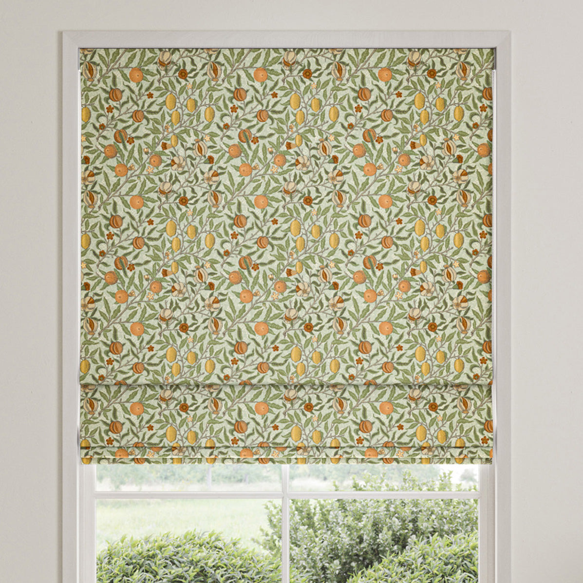 William Morris Fruit Made To Measure Roman Blind Lichen