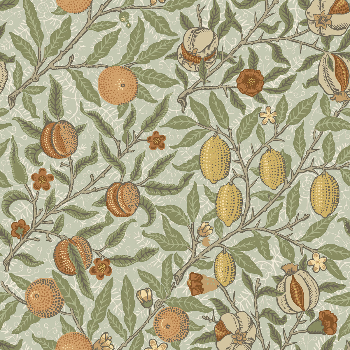 William Morris Fruit Made To Measure Roman Blind Lichen