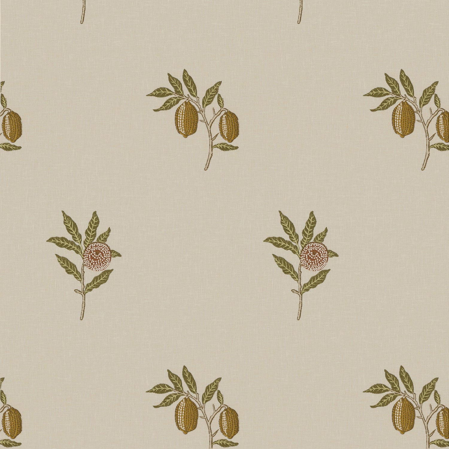 William Morris Fruit Embroidery Made To Measure Roman Blind Moss