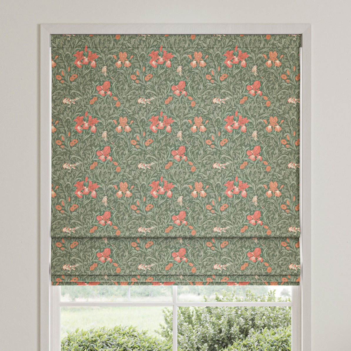William Morris Iris Made To Measure Roman Blind Sage