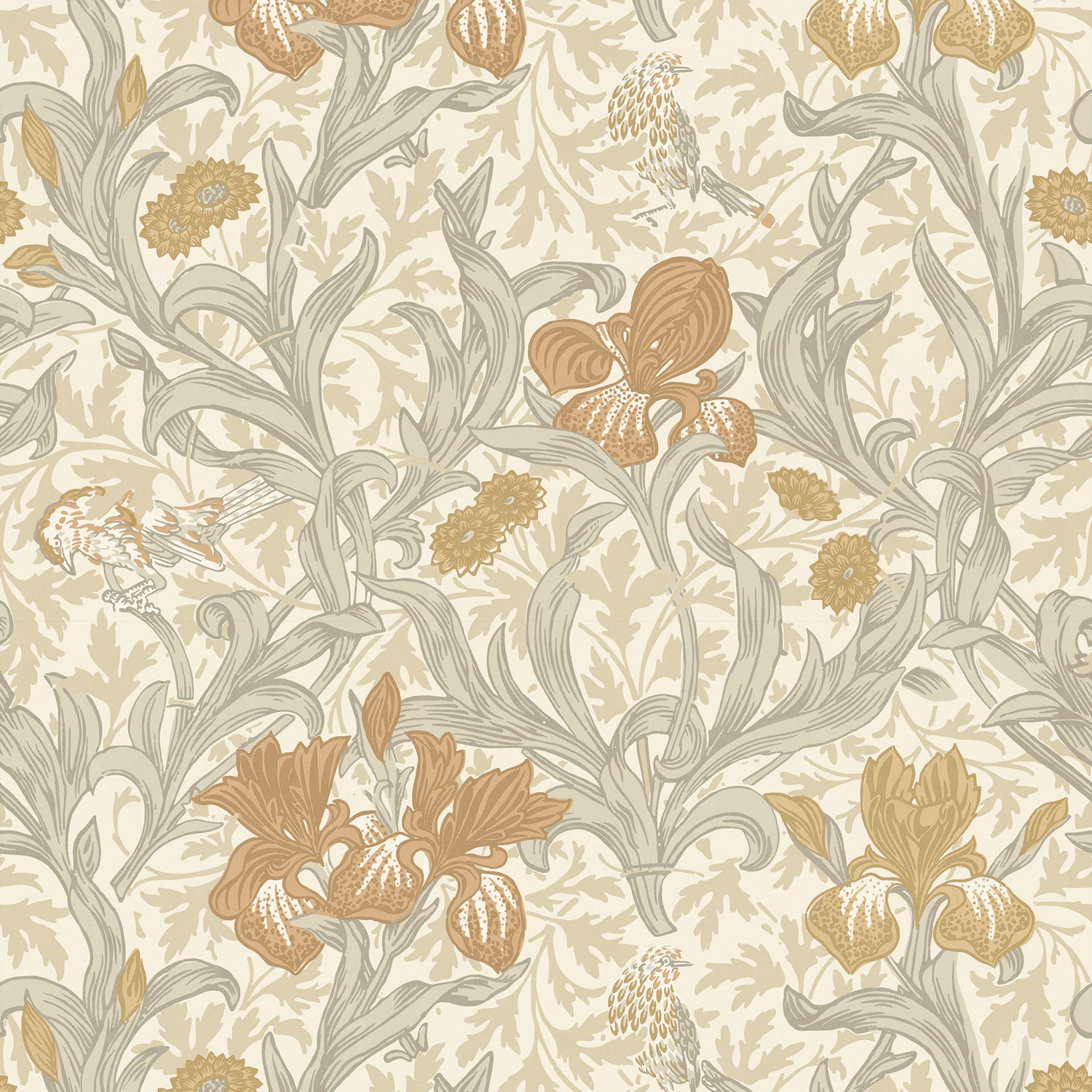 William Morris Iris Made To Measure Roman Blind Honey