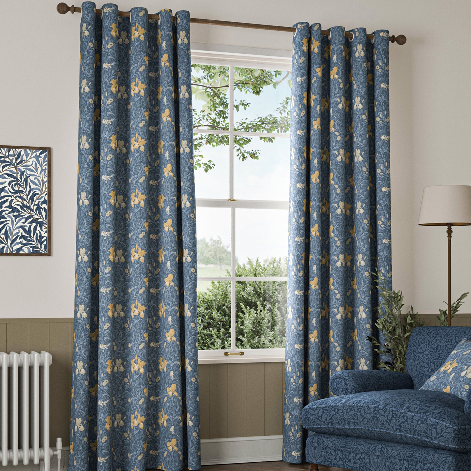 William Morris Iris Made To Measure Curtains River