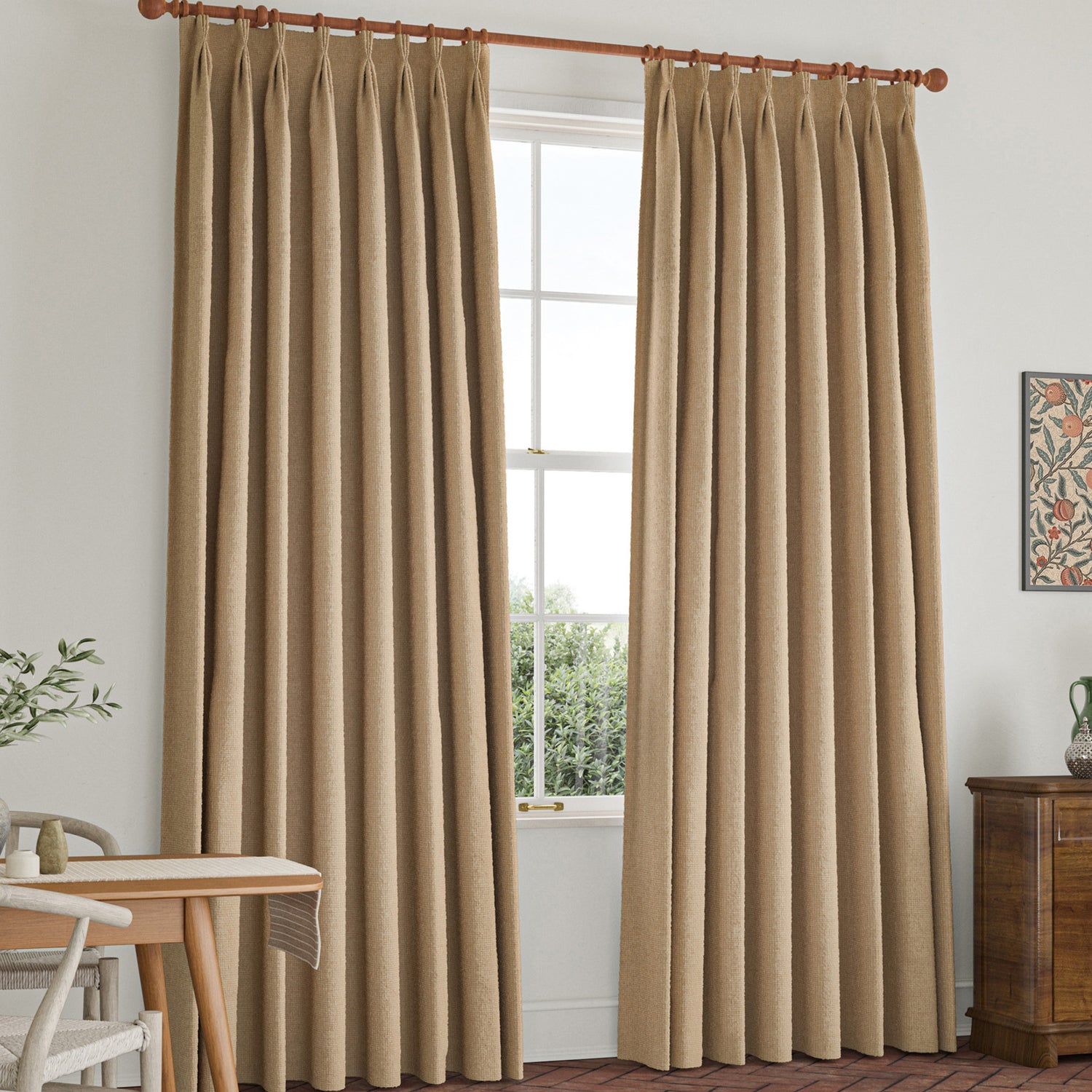 William Morris Reed Made To Measure Curtains Clay