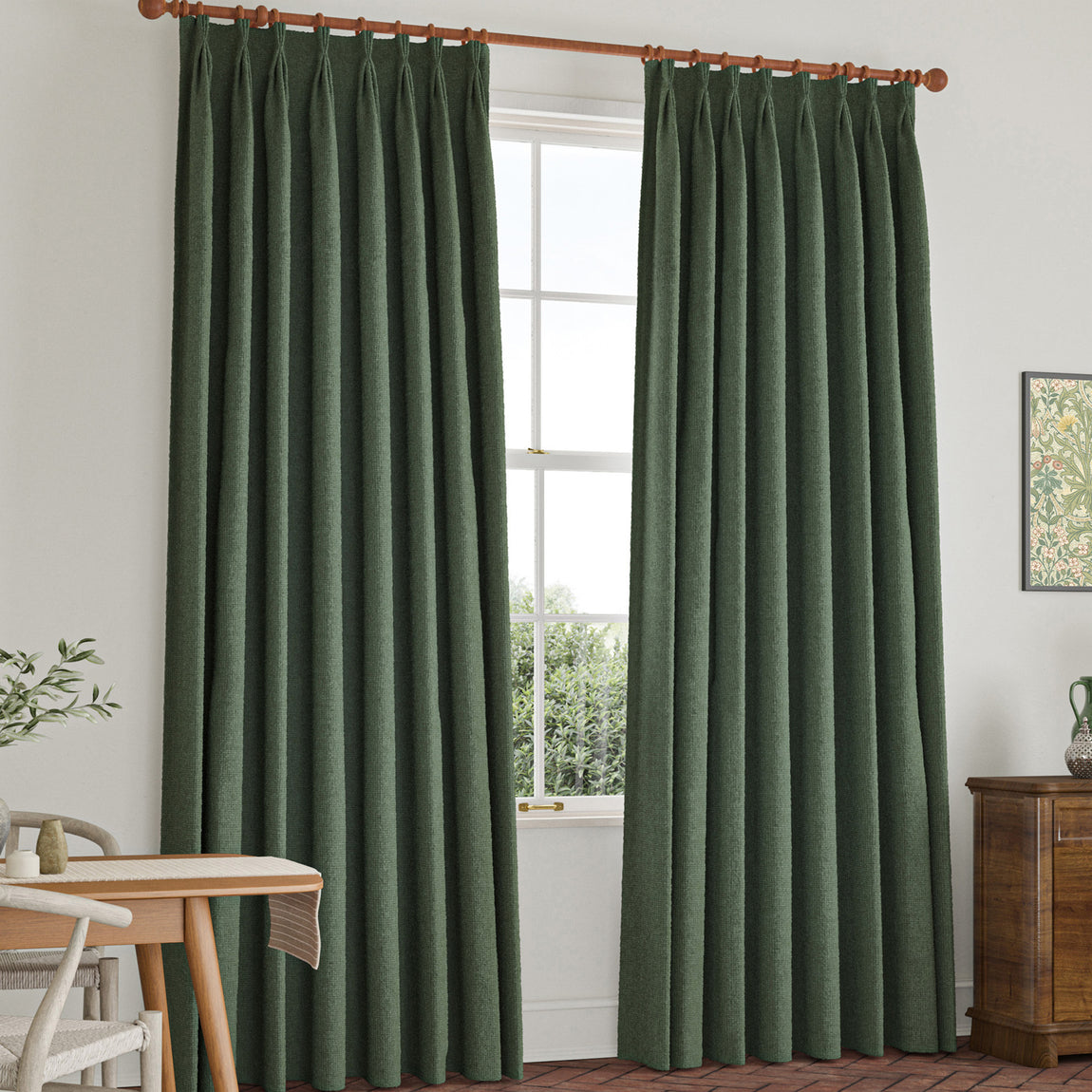 William Morris Reed Made To Measure Curtains Eucalyptus