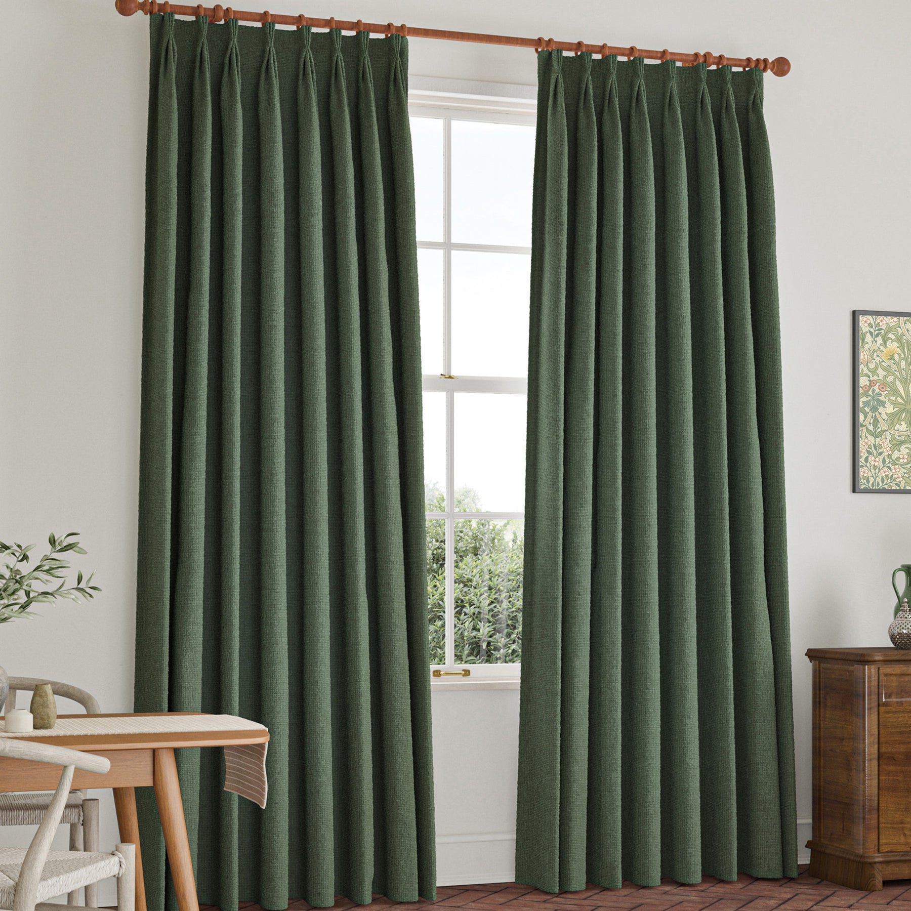 William Morris Reed Made To Measure Curtains Eucalyptus