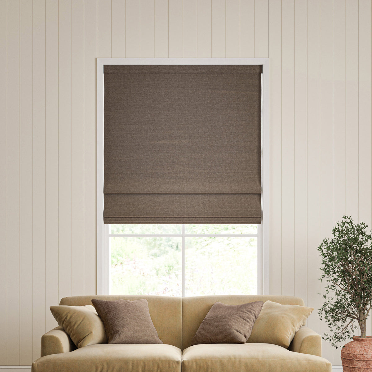 William Morris Reed Made To Measure Roman Blind Silt