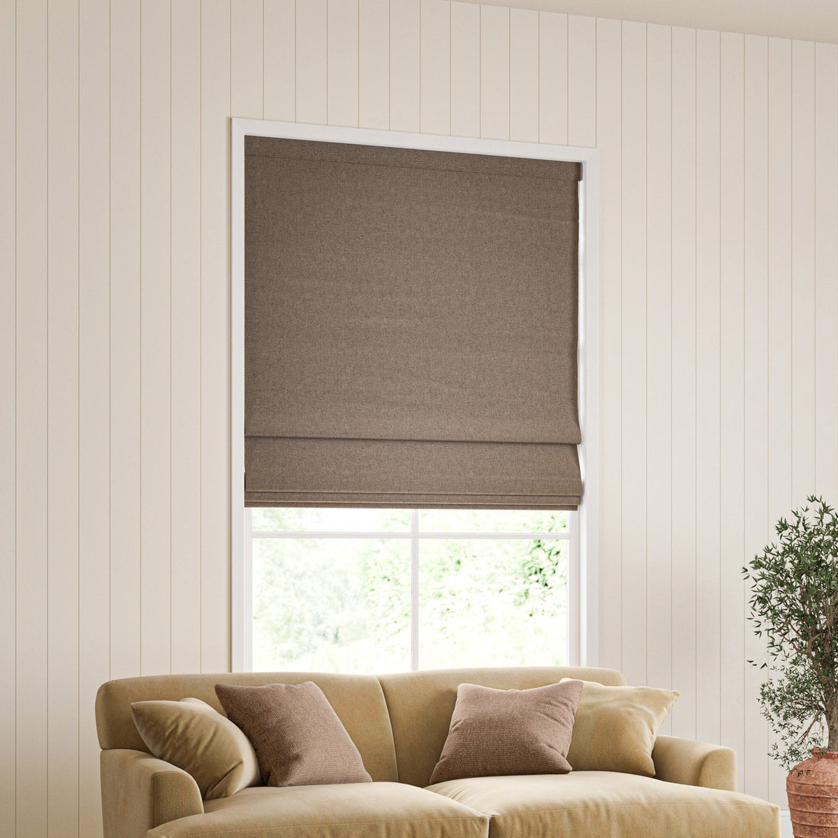 William Morris Reed Made To Measure Roman Blind Silt