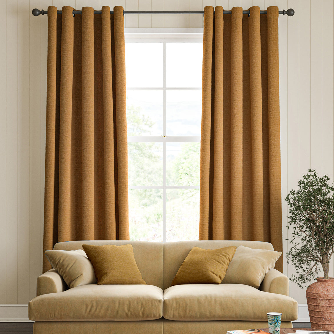 William Morris Reed Made To Measure Roman Blind Russet