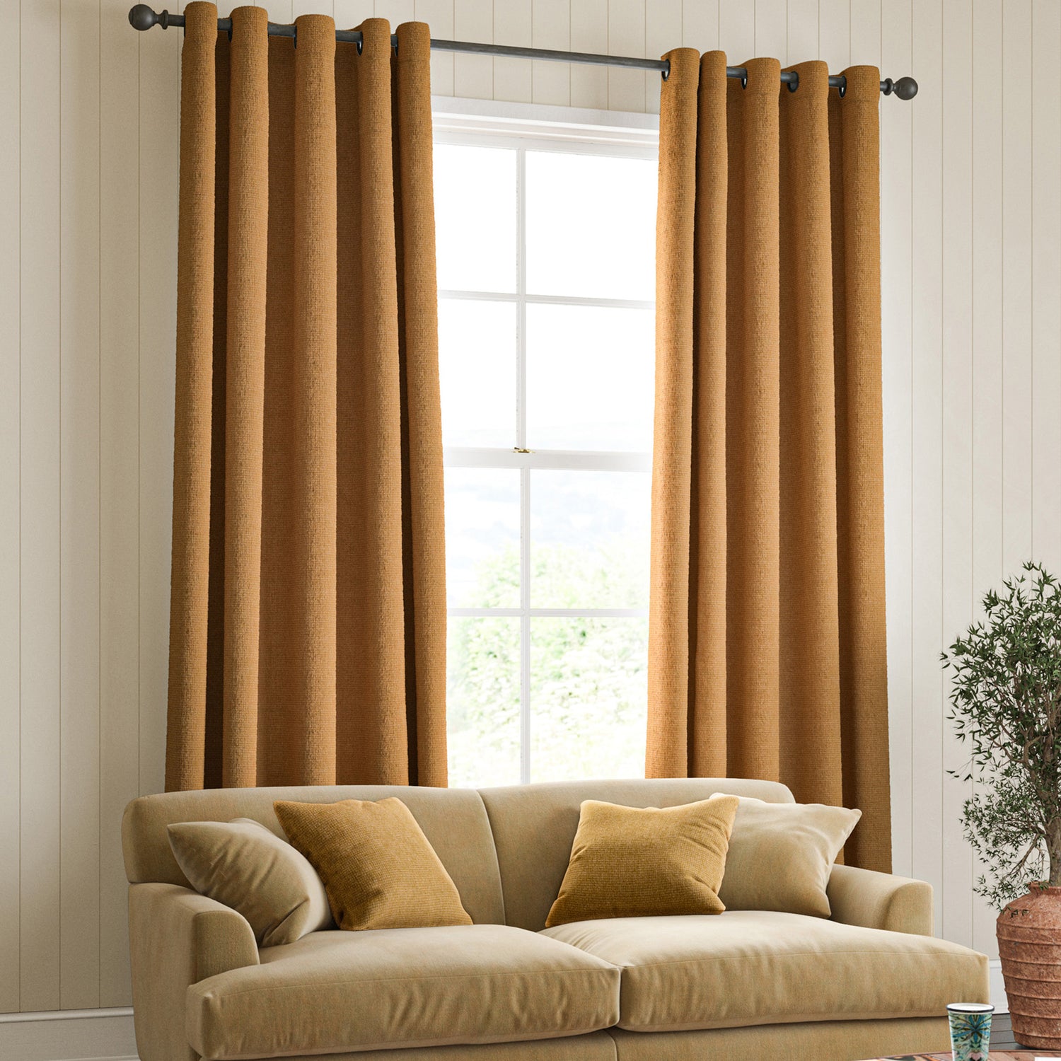 William Morris Reed Made To Measure Curtains Russet