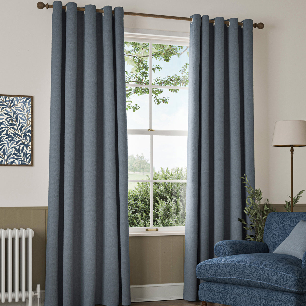 William Morris Reed Made To Measure Curtains River