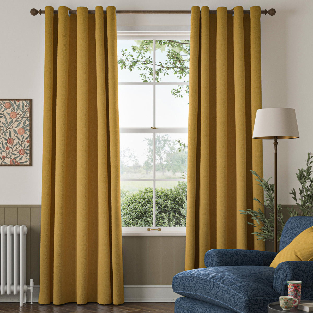 William Morris Reed Made To Measure Roman Blind Sunflower