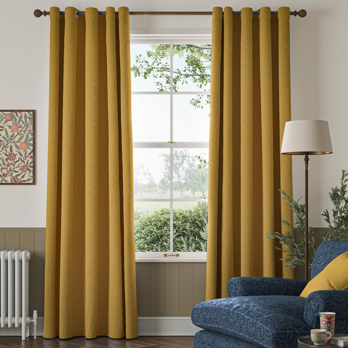 William Morris Reed Made To Measure Roman Blind Sunflower