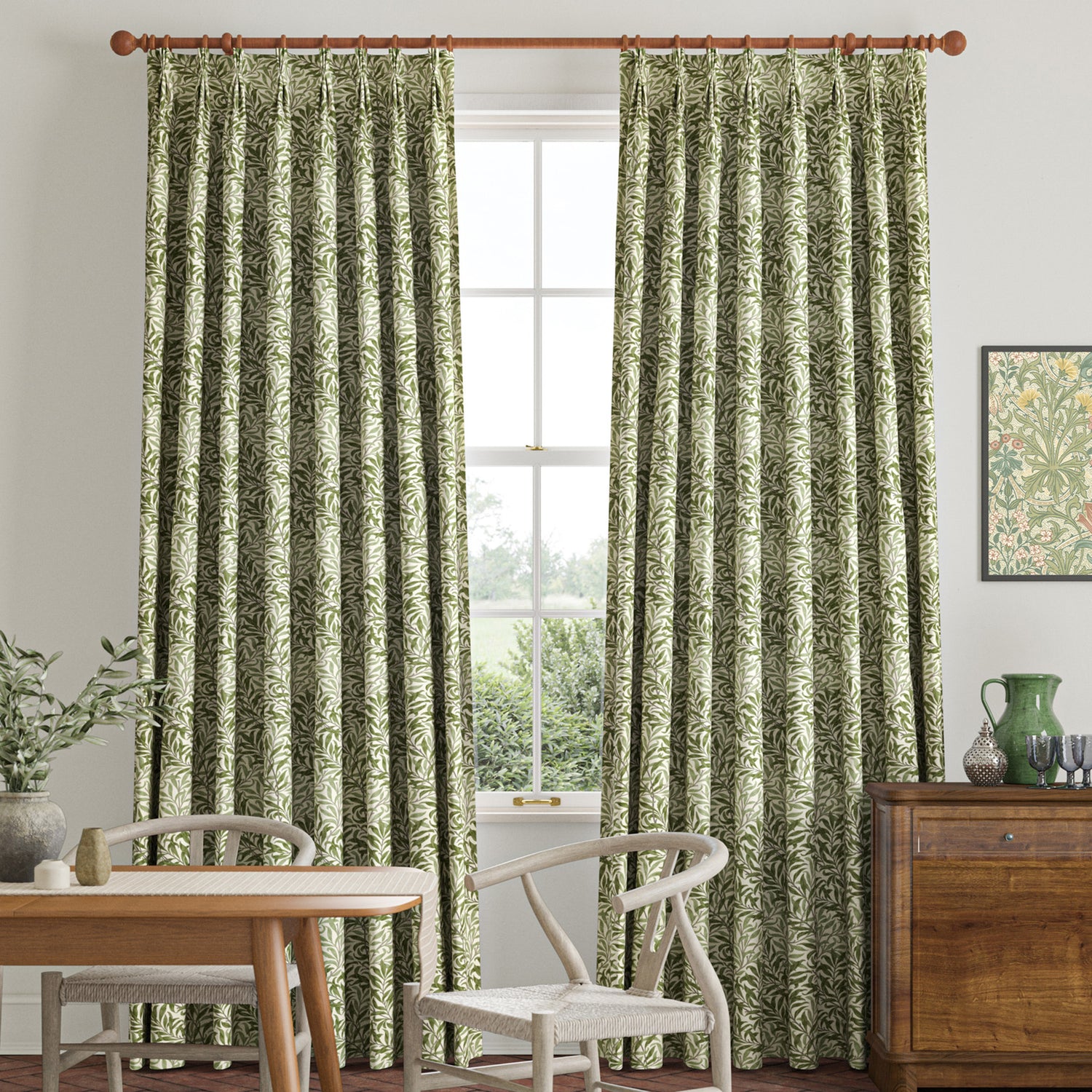 William Morris Willow Bough Made To Measure Curtains Moss