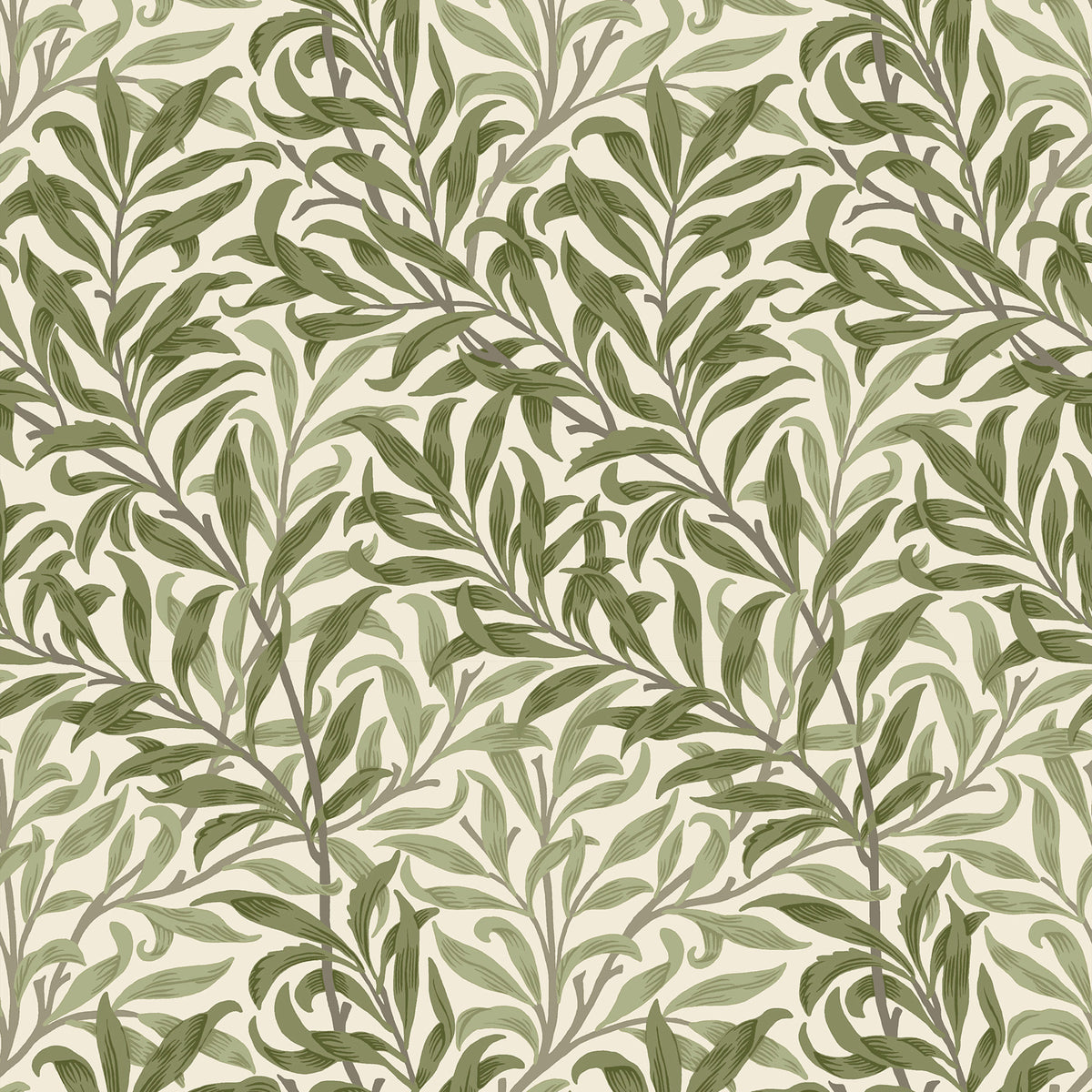 William Morris Willow Bough Made To Measure Roman Blind Moss