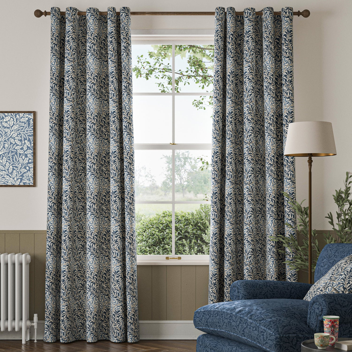 William Morris Willow Bough Made To Measure Curtains Midnight