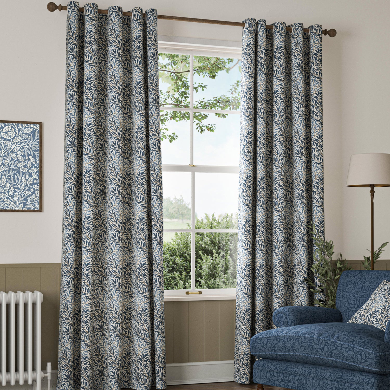William Morris Willow Bough Made To Measure Curtains Midnight