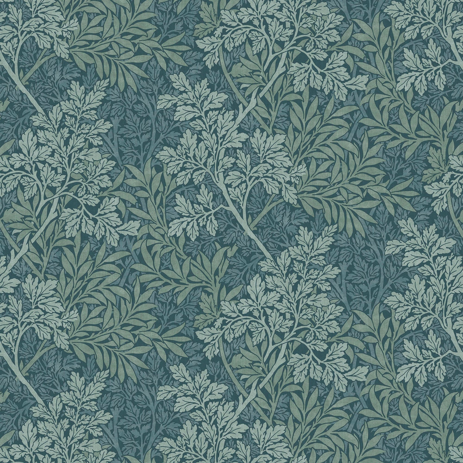 William Morris At Home Foliage Fabric Indigo