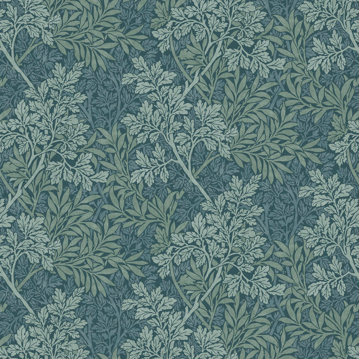 William Morris At Home Foliage Fabric Indigo