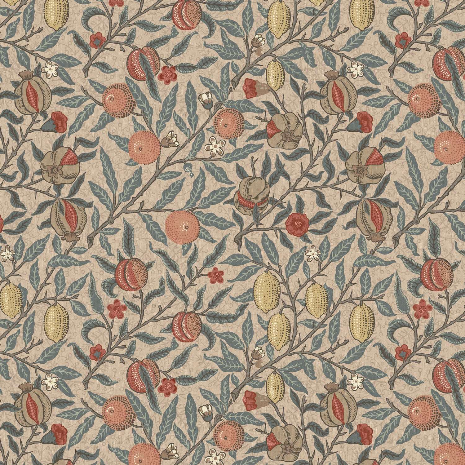 William Morris At Home Fruit Fabric Clay