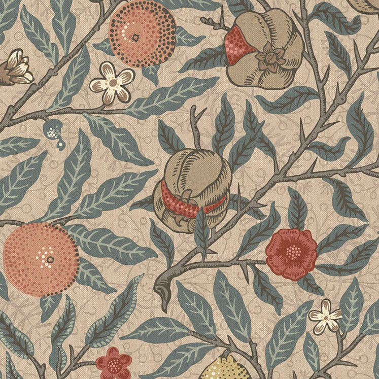 William Morris At Home Fruit Fabric Clay