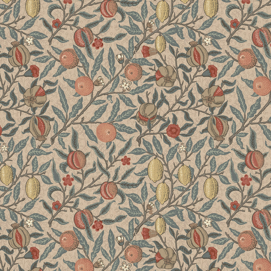 William Morris At Home Fruit Fabric Clay