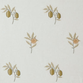 William Morris At Home Fruit Embroidered Fabric Honey