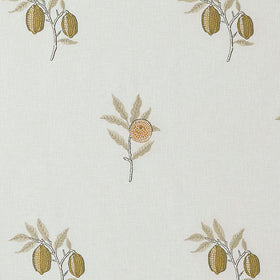 William Morris At Home Fruit Embroidered Fabric Honey