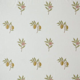 William Morris At Home Fruit Embroidered Fabric Moss