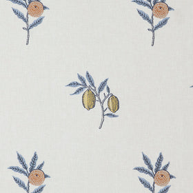 William Morris At Home Fruit Embroidered Fabric River