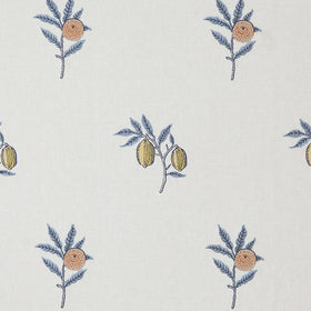William Morris At Home Fruit Embroidered Fabric River