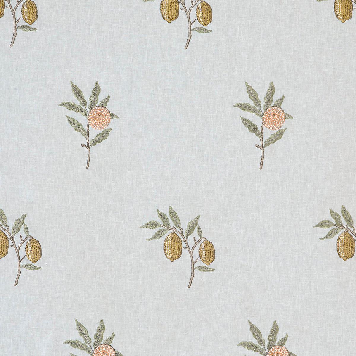 William Morris At Home Fruit Embroidered Fabric Sage