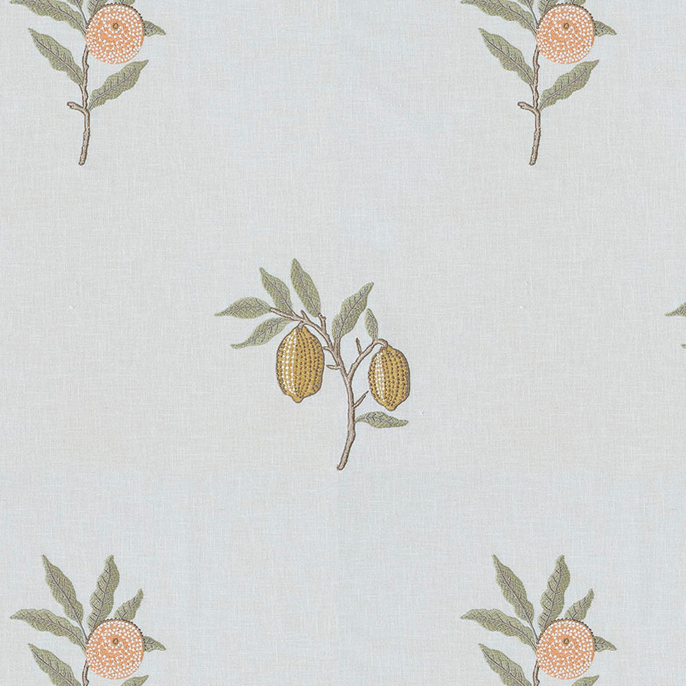 William Morris At Home Fruit Embroidered Fabric Sage