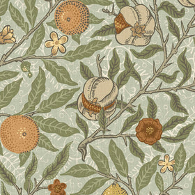William Morris At Home Fruit Fabric Lichen