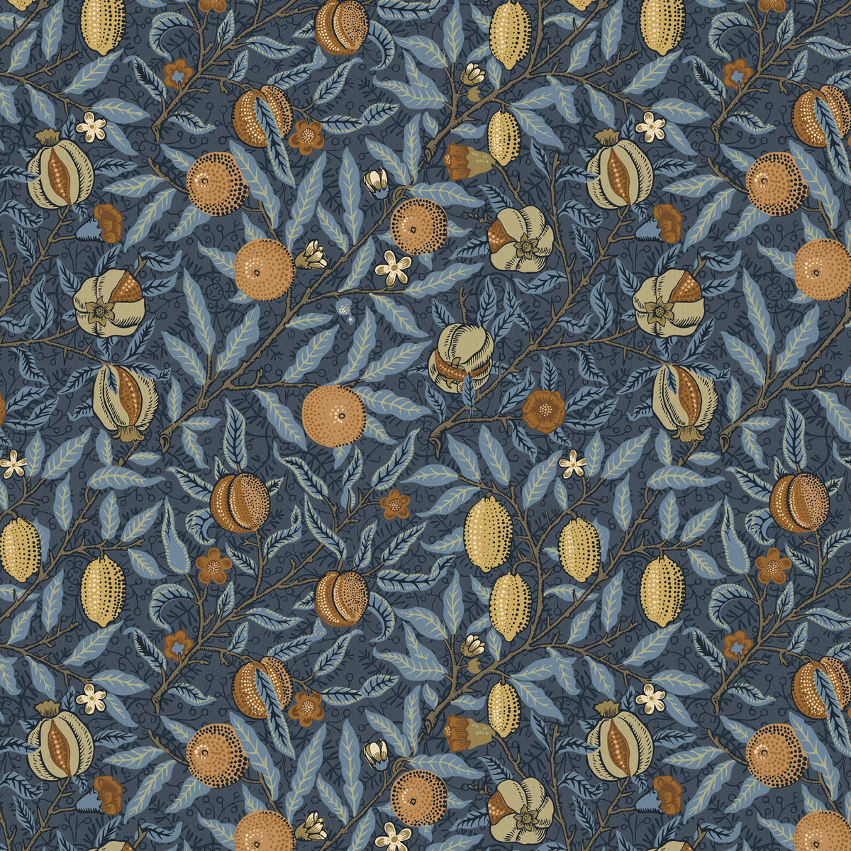 William Morris At Home Fruit Velvet Fabric Midnight