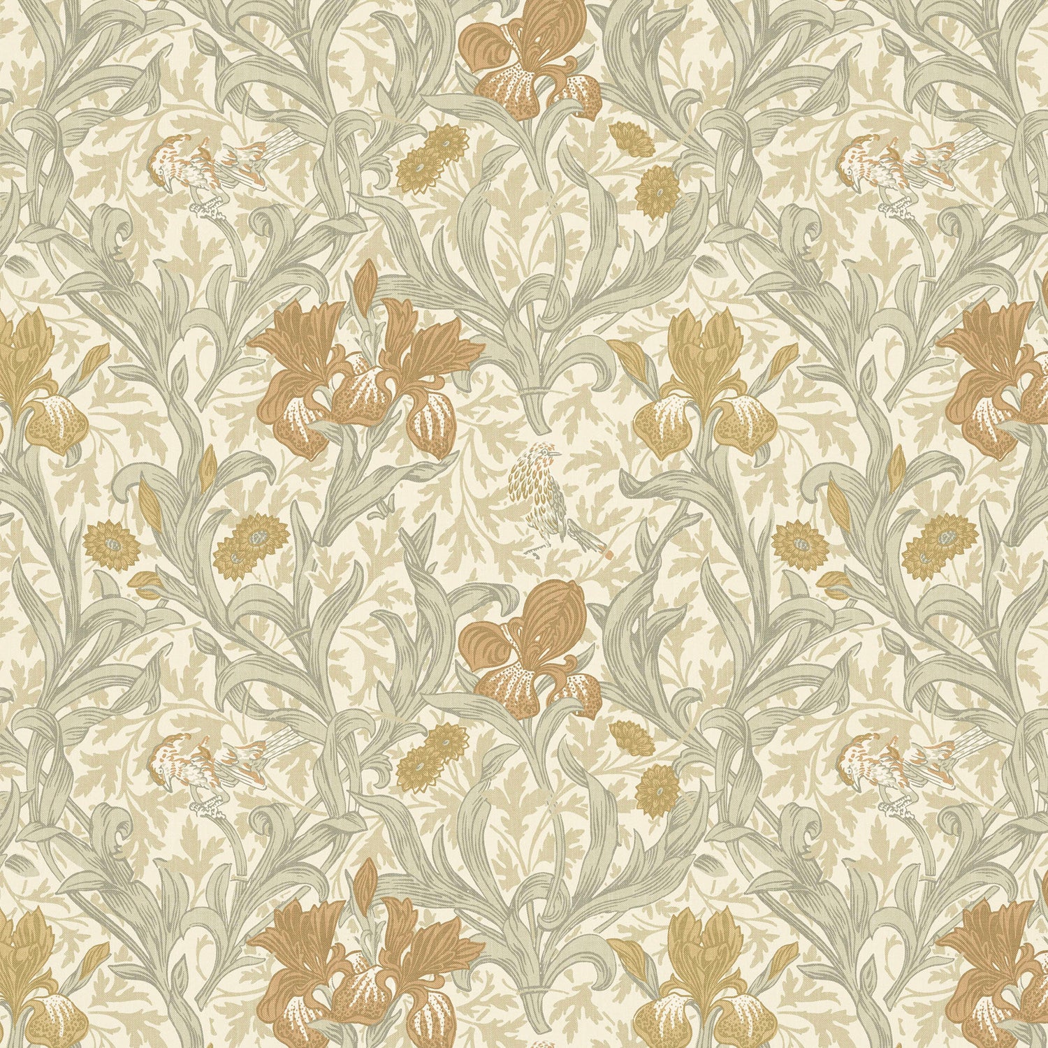 William Morris At Home Iris Fabric Honey