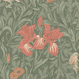 William Morris At Home Iris Fabric Sage