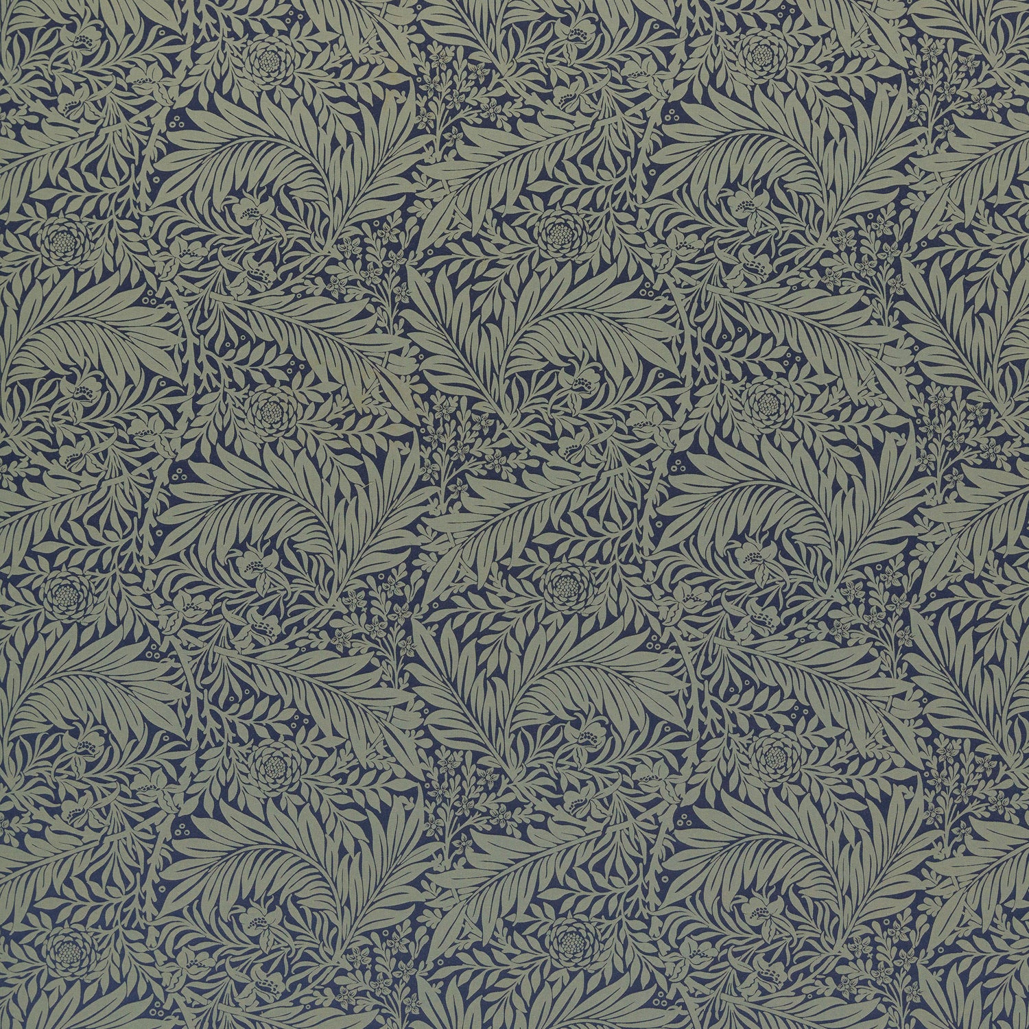 William Morris At Home Larkspur Woven Fabric Indigo