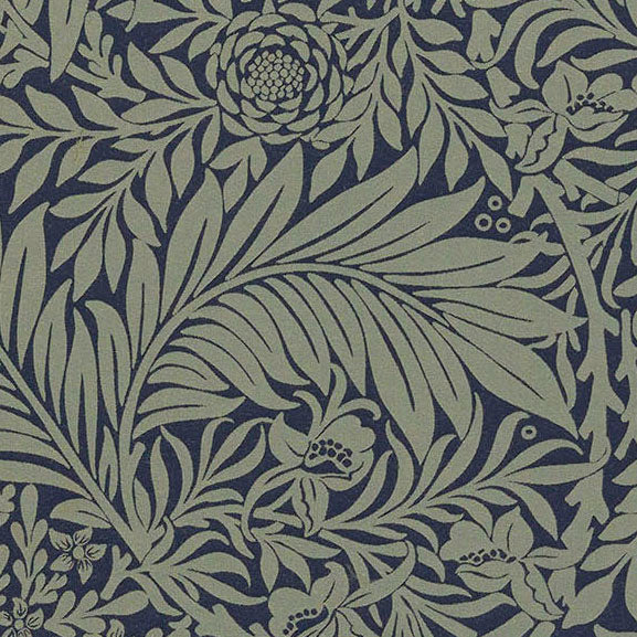 William Morris At Home Larkspur Woven Fabric Indigo