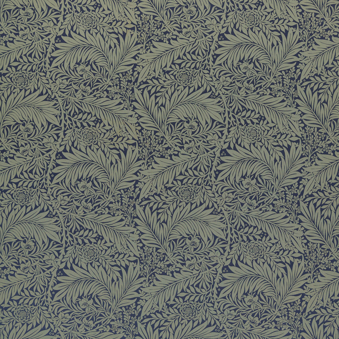 William Morris At Home Larkspur Woven Fabric Indigo