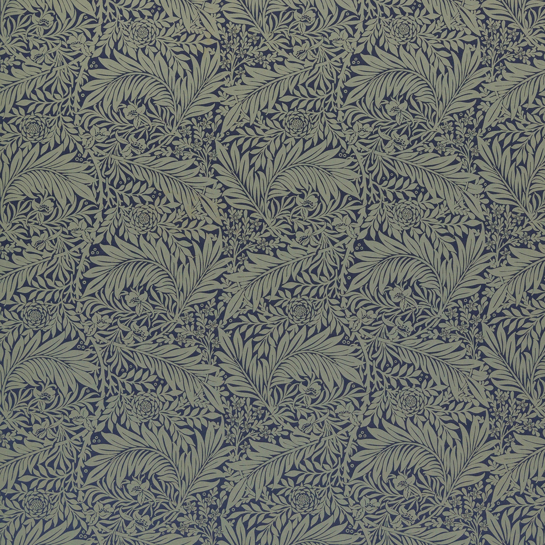 William Morris At Home Larkspur Woven Fabric Indigo