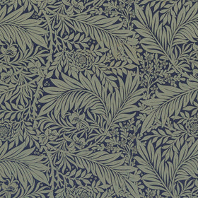 William Morris At Home Larkspur Woven Fabric Indigo
