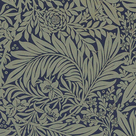 William Morris At Home Larkspur Woven Fabric Indigo