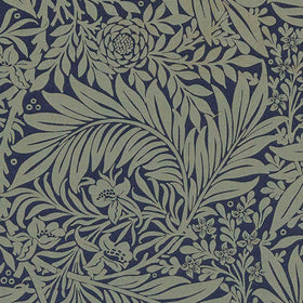 William Morris At Home Larkspur Woven Fabric Indigo