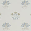 William Morris At Home Lily Flower Embroidered Fabric Woad