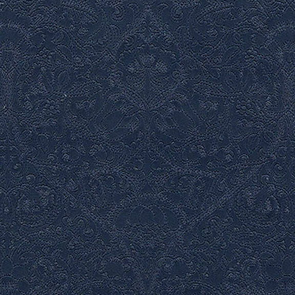 William Morris At Home Lodden Embroidered Fabric Indigo