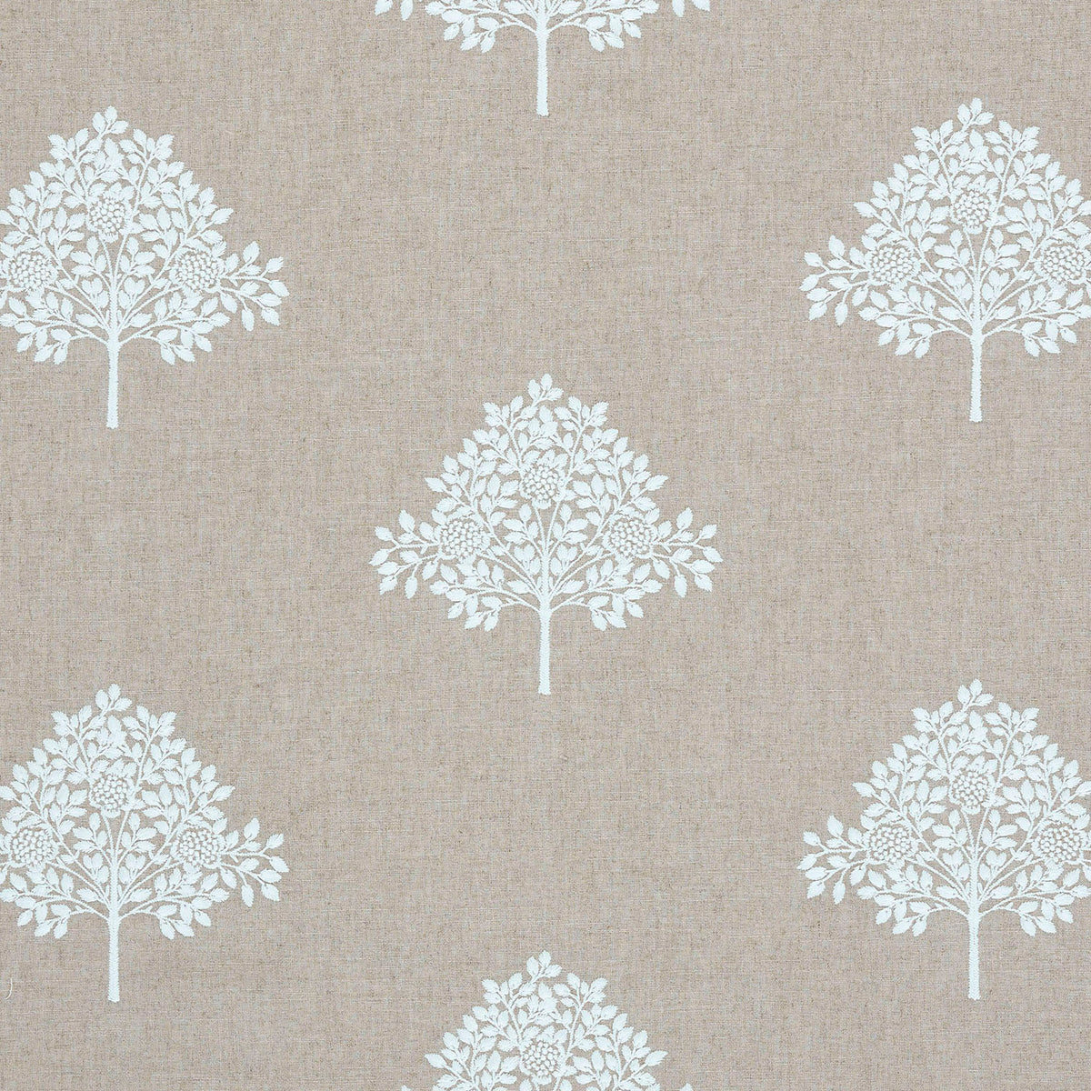 William Morris At Home Marigold Tree Embroidered Fabric Linen